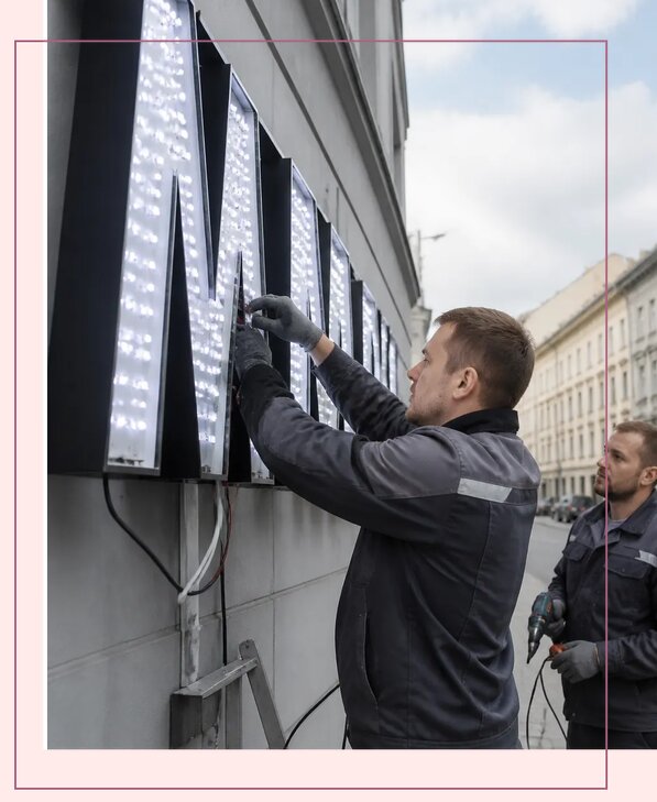 Изготовление и монтаж светодиодных LED вывесок в Острогожске